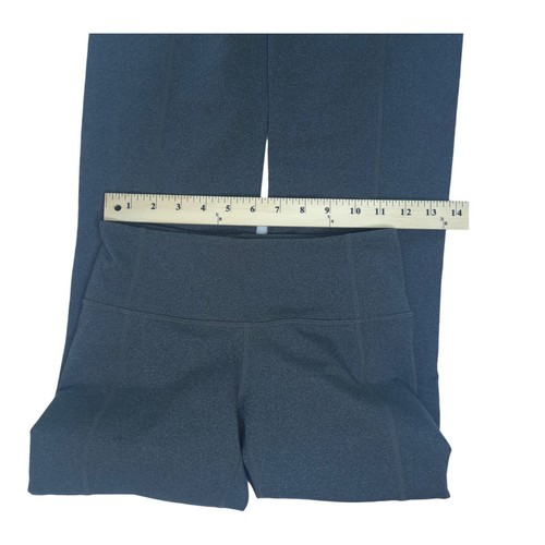 Athleta Fusion Gray Low Rise Yoga Flare Wide Leg Leggings Flap Inner Pockets XS - Picture 4 of 9