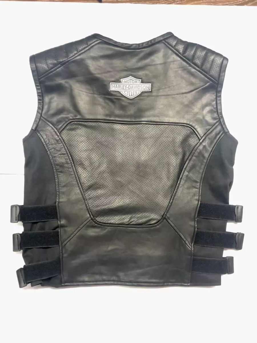 Men's passing shop link leather vest
