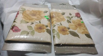 2 Wallpaper Borders Home Trends Rosa Prepasted NEW 18 Feet X 6.87 In Rolls
