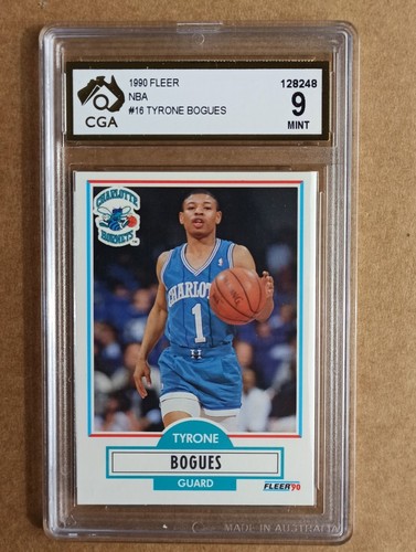 Tyrone Muggsy Bogues Fleer 1990 91 NBA Card 16 CGA 9 MINT Not PSA EBay