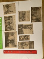 1953 (?) Hockey French Newspaper Article Lot Cut Outs, See Photos, Nhl, Rare