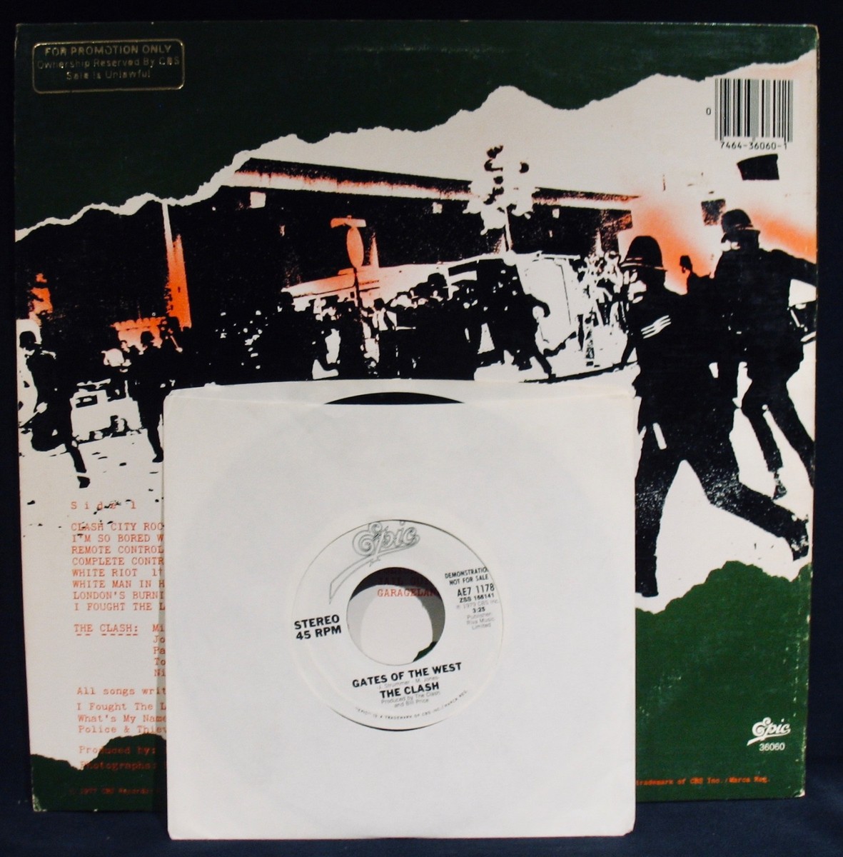 THE CLASH (self titled album) Promotional Album w/Promo 45-Rare