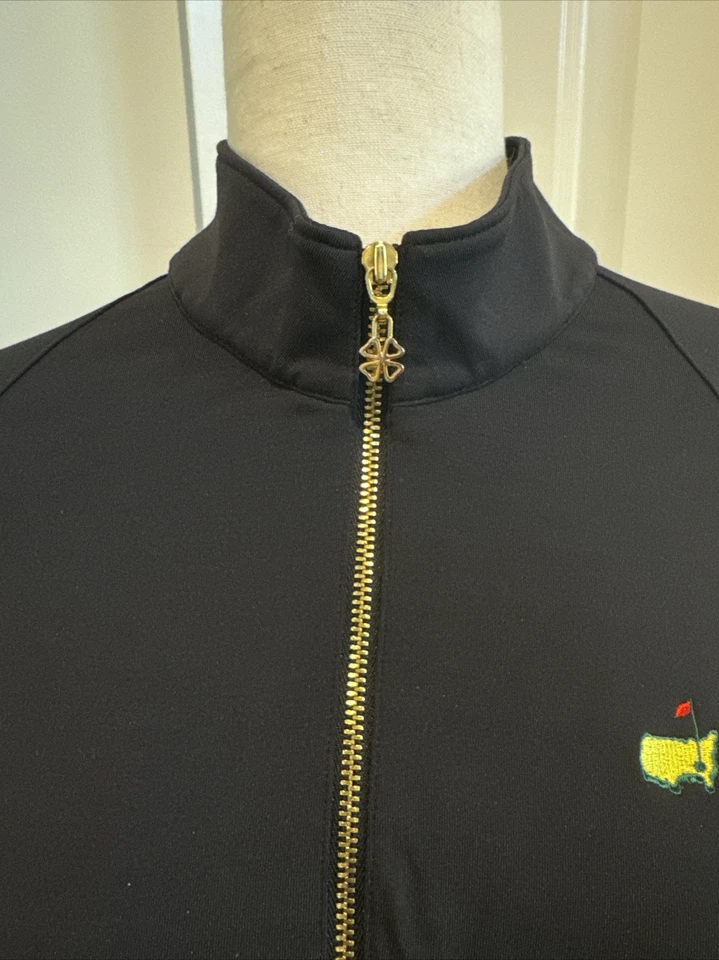 Chaqueta trébol The Masters grande negra rendimiento 1/4 cremallera de Bobby Jones Foto 3 de 4