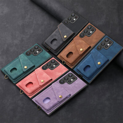 Strap Card Slot Phone Case For Xiaomi 13 12 11 Redmi Note 15 14 13 POCO X5 X3