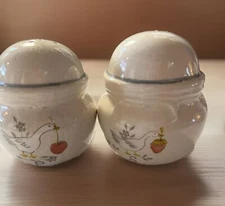 Heartland China Marmalade Geese Goose Salt and Pepper Shaker Set