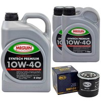 MotoröL Set Syntech 10W-40 Meguin 7 Liter + ÖLfilter FüR Alfa Romeo Nissan 2.2