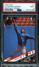 PSA 9 MINT 1993 LEAF GOLD ALL-STARS KEN GRIFFEY JR. / VAN SLYKE #7 41383 B194