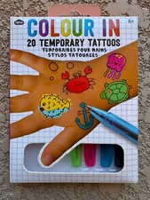 Colour In 20 Temporary Tattoos Ages 6 
