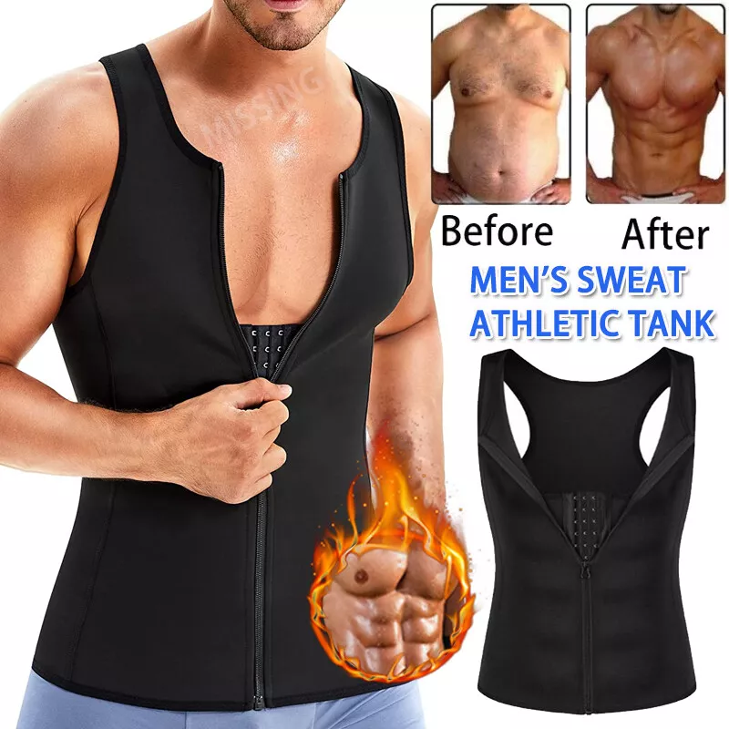 Mens sauna zipper best sale vest