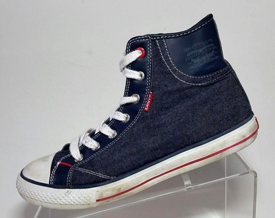 red levi high top shoes
