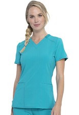 Cherokee Scrubs V Neck Top CK865A TLPS Teal Blue Free Shipping