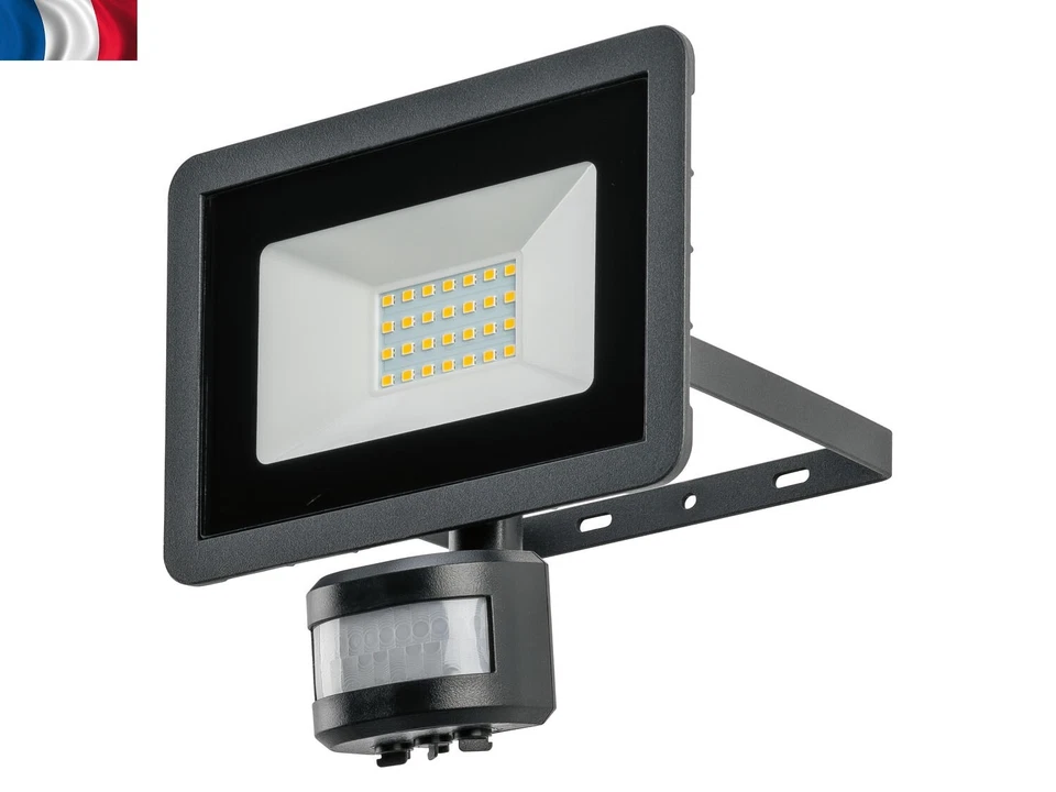 Projecteur led extérieur avec détecteur de mouvement 180° tempo réglable filaire