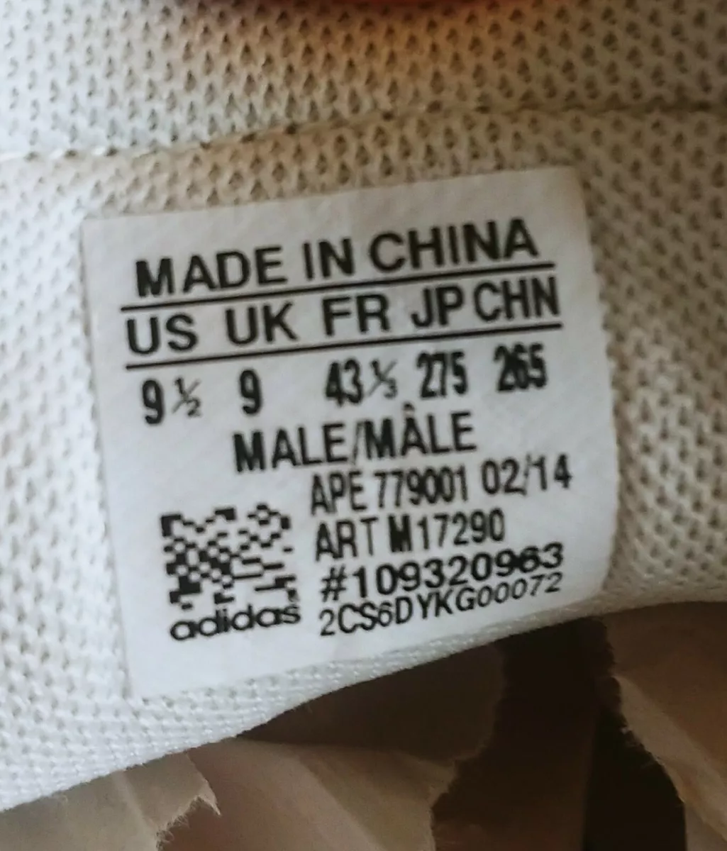 Adidas made in top china vs indonesia usa