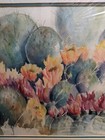 BLOOMING CACTI CACTUS SOUTHWEST WATERCOLOR PAINTING Matted Signed (Moving Sale) — photo 9