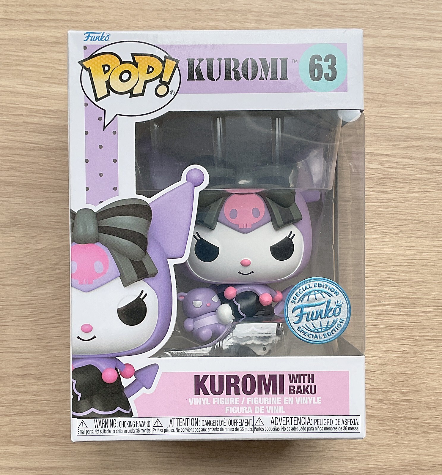 Funko Pop Hello Kitty Kuromi Con Baku #63 + Protector Gratis