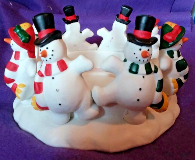 Holiday Dancing Snowman Candle Holder PARTYLITE eBay
