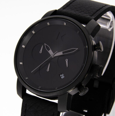 MVMT Herrenuhr Chronograph MC02-BLBL Datum komplett schwarz black Stoppuhr 5ATM