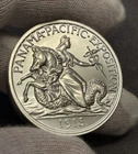 1915 PAN-PAC $2.5  Tribute 2 oz Silver High Relief Round Intaglio Mint