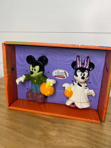 New Disney Mickey & Minnie Mouse  Frankenstein Halloween Salt & Pepper Shakers