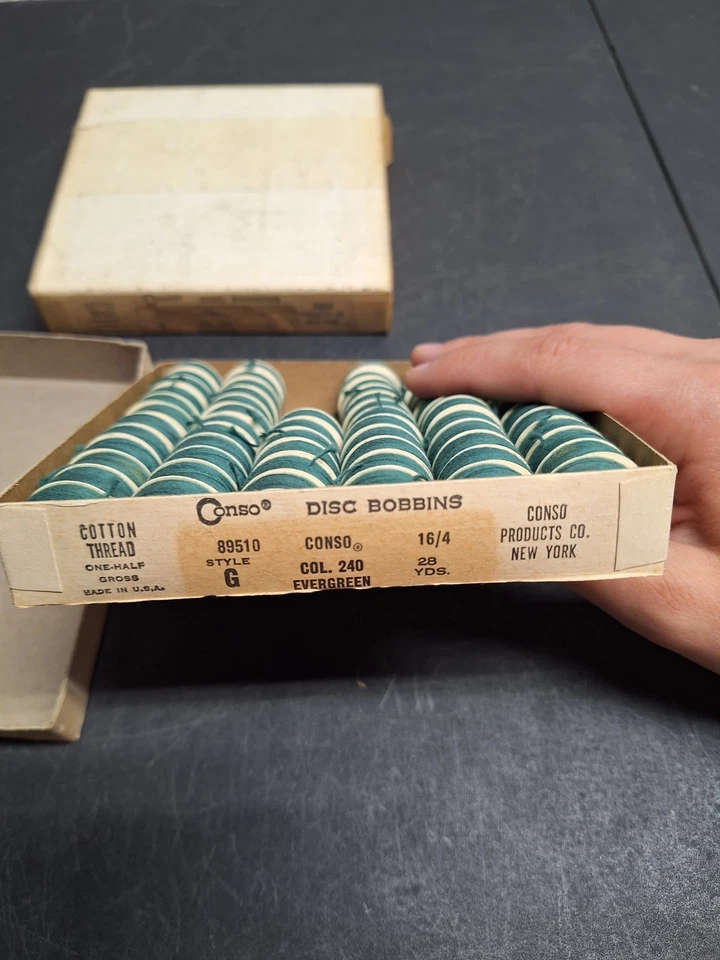 Conso 16/4 bobbin thread Style G, 28 Yds, 138 Pack, Evergreen 240 - Image 3 of 4