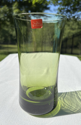 Denby Moss Green Arabesque 16 oz Flat Iced Tea Very Good Used Condition