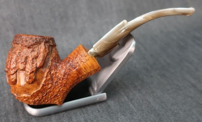 CAPITELLO Gotico 'Wax Drip' Tobacco Pipe ~ Caminetto Ascorti Artisan Italy  Briar