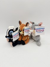 Disney Bambi Plush Set Skunk Bunny Thumper Lot Bundle Bean Bags 3 PCS