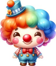 Bunte niedliche Baby Clown Wandkunst Schlafzimmer Fenster Vinyl Aufkleber Abziehbild 6 Größen