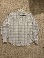 Loro Piana Multicolor Gingham Check Plaid Casual Dress Button Down Shirt Men's