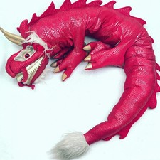 Folkmanis Red Gold Chinese Dragon 46  Hand Puppet Plush Stuffed Jumbo