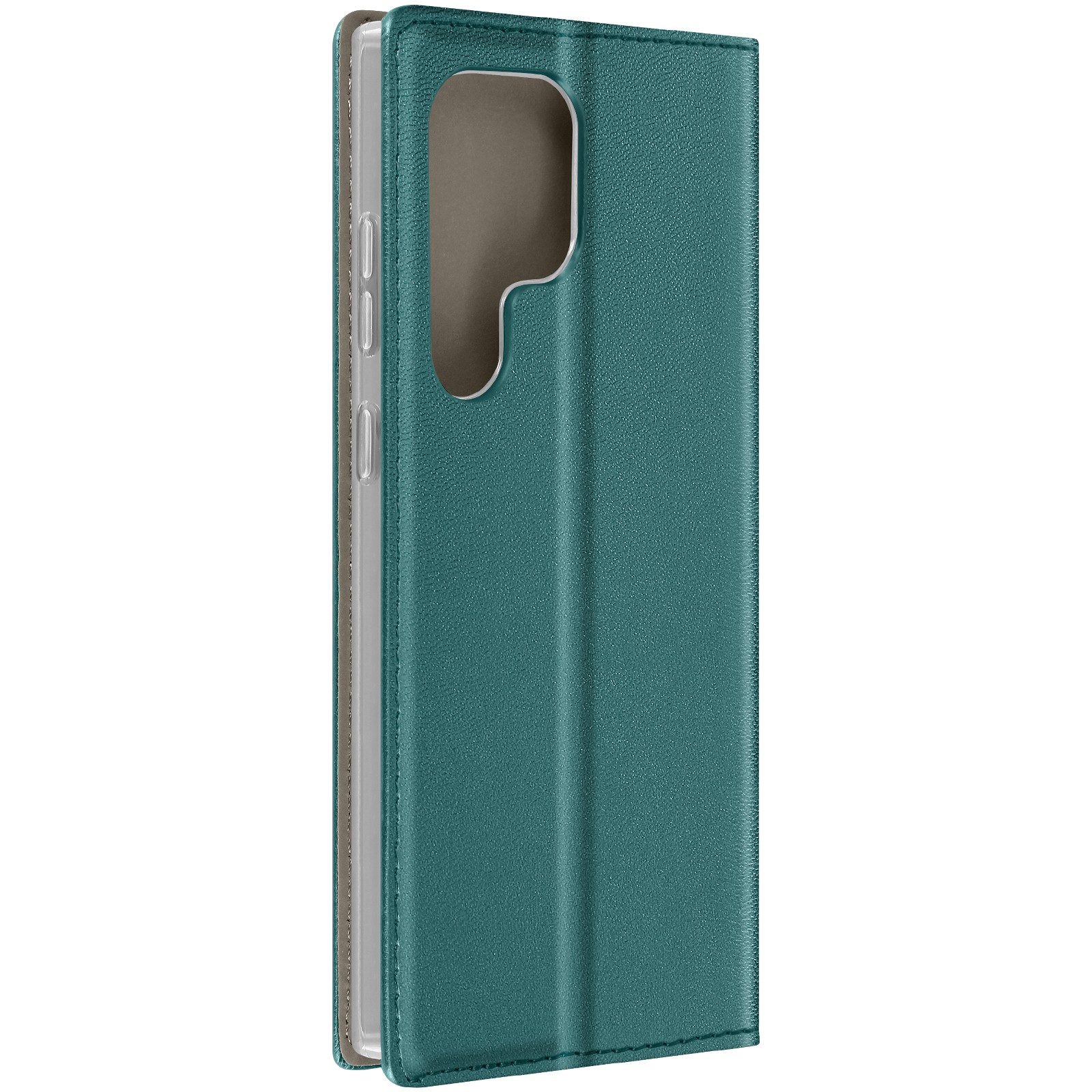 Étui Samsung Galaxy S24 Ultra avec porte-carte et support noir en simili cuir