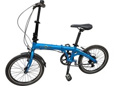 Ecosmo Folding Bike 16" Wheels Blue Shimano 6 Speed Lightweight Commuter Bicycle
