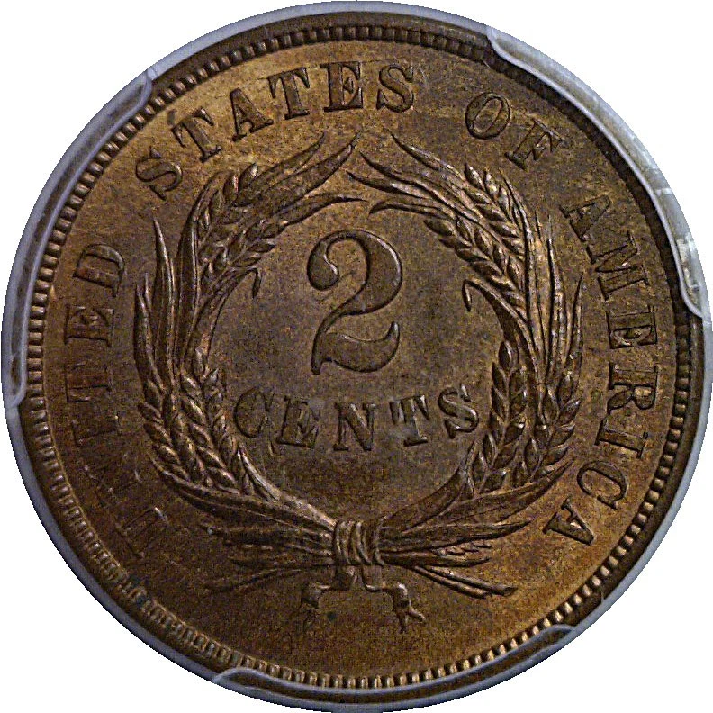 1869 Two Cent Piece PCGS MS-64 RB - Image 3 of 3