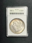 1889 Morgan Silver Dollar LEGACY ANACS AU55 – Attractive Rim Toning