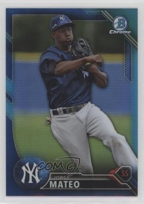 2016 Bowman Chrome Prospects Blue Refractor 30/150 Jorge Mateo #BCP94 5qi