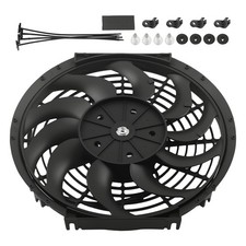 12 Electric Radiator Fan Assembly For Universal Fit 240w 2250rpm Black 10-blade