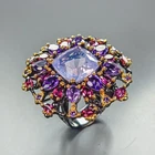 Gemstone Natural Lavender Quartz Ring 925 Sterling Silver Size 8 /R470788