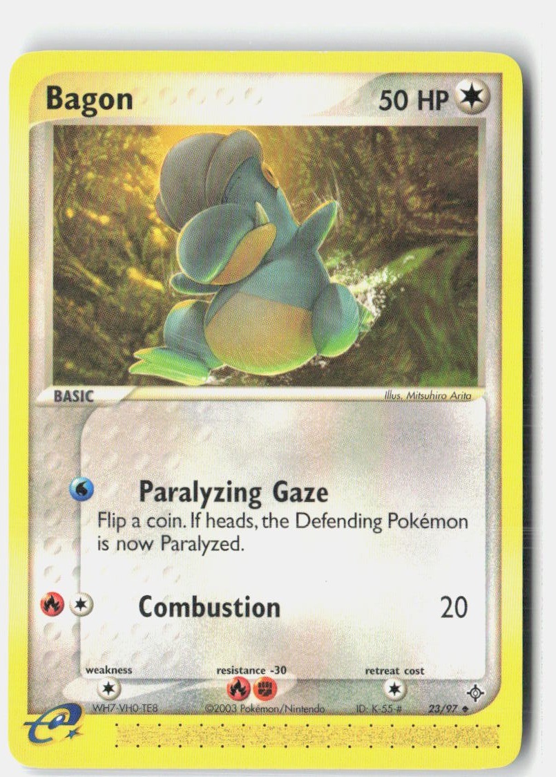 Bagon 23/97 Uncommon Dragon Pokemon Near Mint
