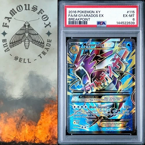 2016 Pokémon PSA 6 EX-MT M Gyarados Ex 115/122 XY Breakpoint Full Art Pokemon