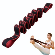 Resistance Bands 8-Section Exercise Numbered Elastic 8-Section, Black
