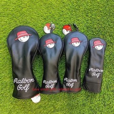 Leather Golf Club Cover Driver Fairway Wood Hybrid Ut Putter Mallet Headcover