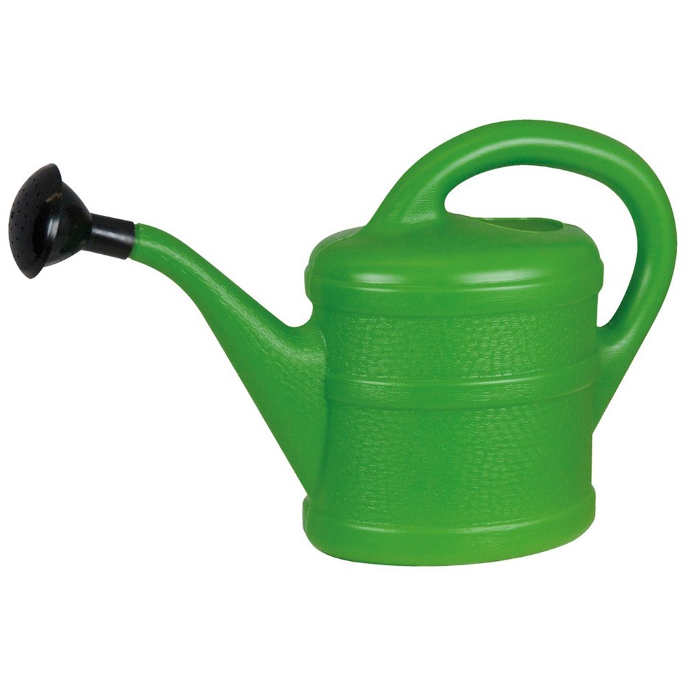 Small Watering Can With Rose 1 Litre Green Plastic Children's Indoor Outdoor Use