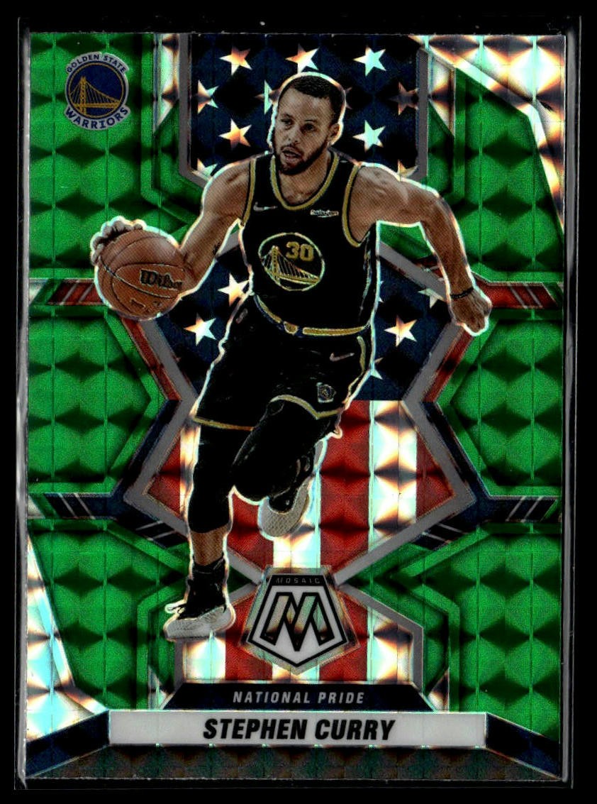 2021-22 Panini Mosaic #247 Stephen Curry Green