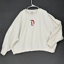 Disney Parks Disneyland Spirit Jersey Sweatshirt Cream Red 3X Plus Size Castle