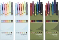 FIOVER Colored Pens, 24 Pack 1 Count (Pack of 24), 24PCS Aesthetic+Vintage 
