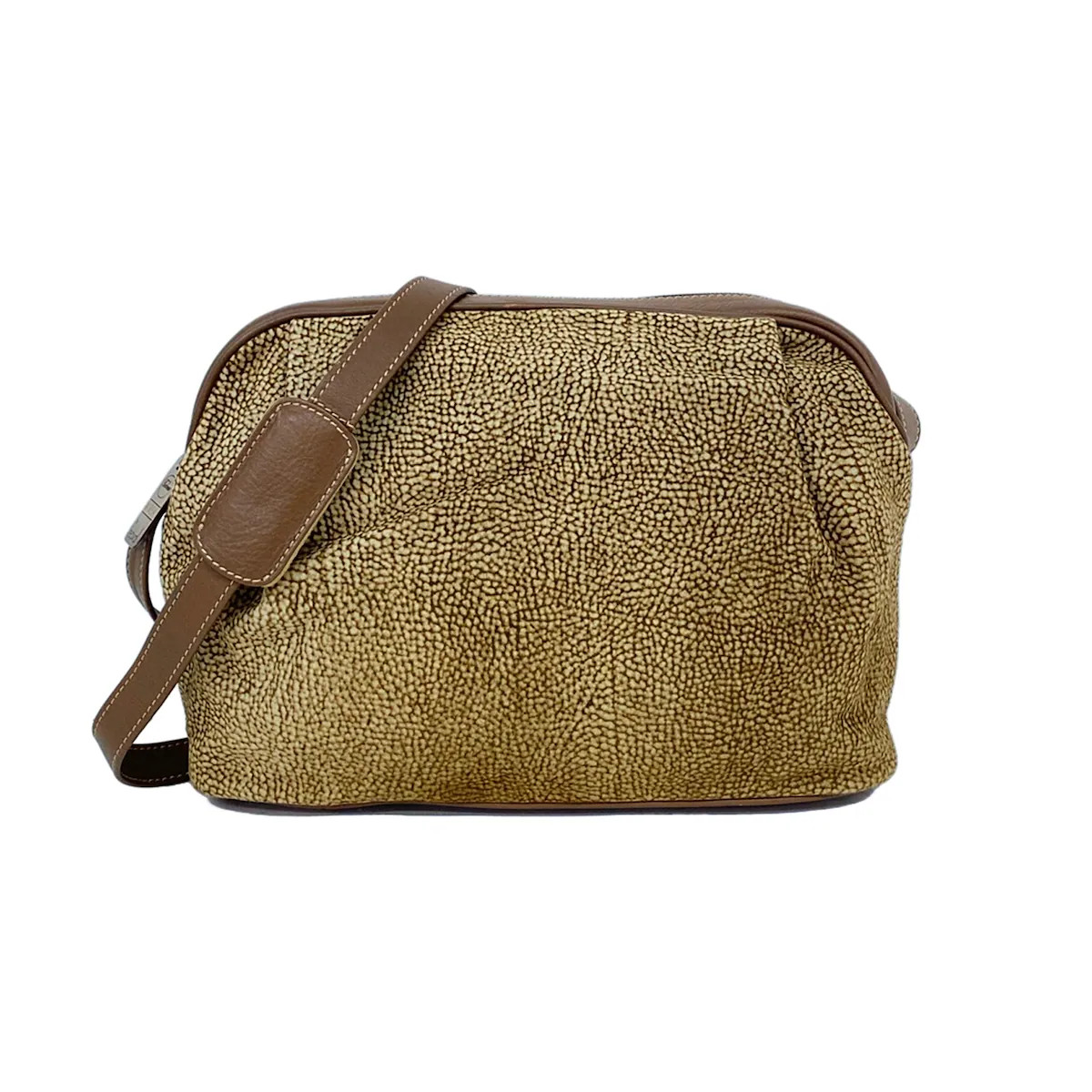 redwall BORBONESE - Beige Light Brown Gold Suede Leather Shoulder 
