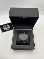 Hugo Boss 1513676 Men’s Black Dial Chronograph Watch Black Bracelet Boxed BNWT