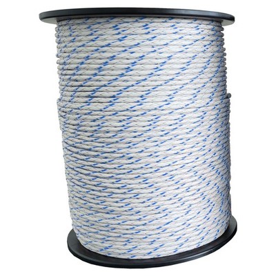 Weidezaunseil Premium weiß/blau 500 m 11 Leiter Weidezaunlitze Weidezaun Seil
