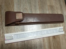 VINTAGE ENGINEER No. 1050 Slide Rule Ruler JAPAN SHOWS USE LEATHER CASE