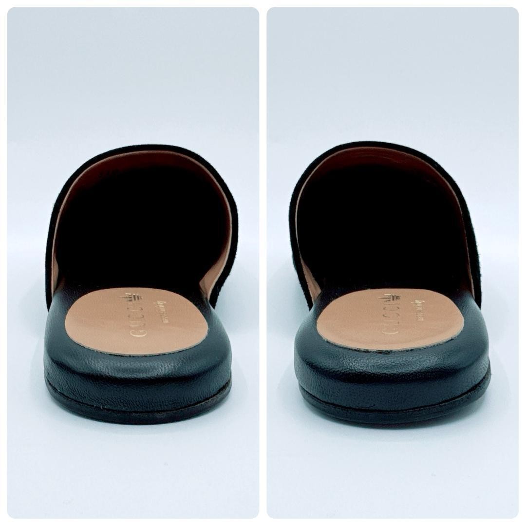 GUCCI Mules Sandals Frat Horsebit Adidas Suede Black EU35/US5 116136c thumbnail 16